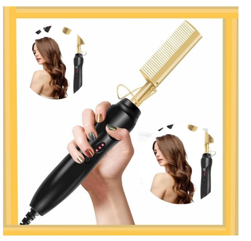 Pente Elétrico Modelador e Alisador de Cabelo