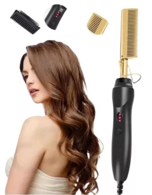 Pente Elétrico Modelador e Alisador de Cabelo