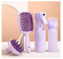 Kit Capilar com Escova Desembaraço, Pente Aplicador Óleo e Tintura, Borrifador e Massageador Limpeza a Seco -