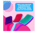 VIRLUCA Escova Raquete de Cabelo Profissional, Desembaraça Sem Quebrar os Fios, Anti-frizz Roxo, Liso, Cacheado, Adulto Unissex