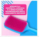 VIRLUCA Escova Raquete de Cabelo Profissional, Desembaraça Sem Quebrar os Fios, Anti-frizz Roxo, Liso, Cacheado, Adulto Unissex